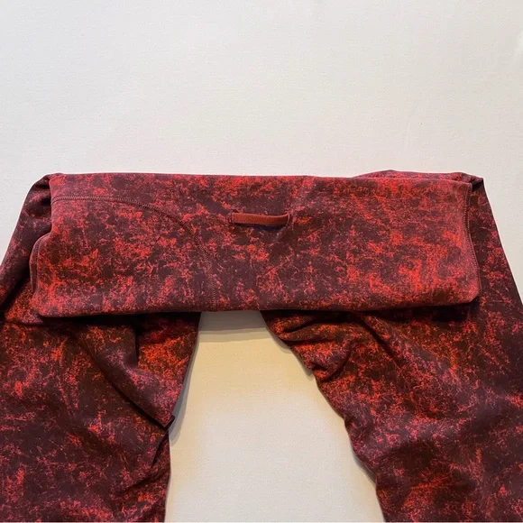 Lululemon Legging Womens 6 Wunder Train Denim Wash Autumn Red Black - Picture 10 of 10